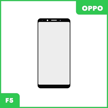 Стекло для переклейки дисплея Oppo F5, черный